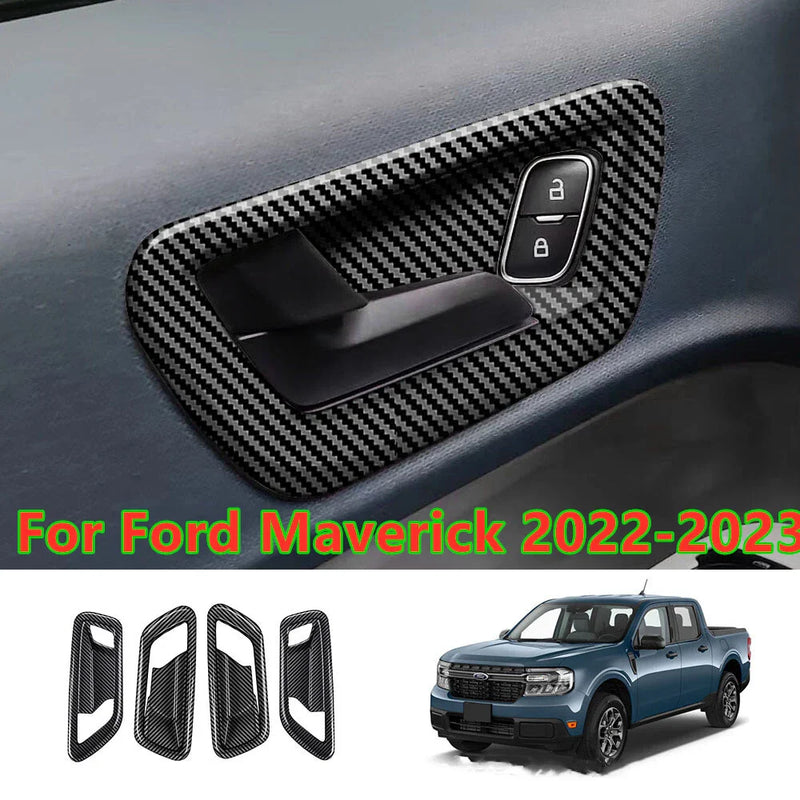 Ford Maverick Carbon Fiber Door Handle Frame Cover (2022–2023)