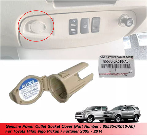 Toyota Hilux Fortuner Power Outlet Socket Cover (2005-2014)