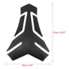 Motorcycle Tank Protector PVC Rubber Pad Emblem Sticker Silver Tone
