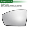 Ford Kuga Left Side White Heated Mirror Glass (2012-2019)