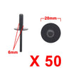 BMW 50 Pcs 6mm Plastic Rivets Fastener Clip