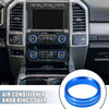 Ford F150 XLT (2015-2019) Blue 4 x Air Conditioner Knob Ring Covers