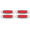Truck Trailer 1 Red LED Sealed Side Marker Clearance Lights (12V)