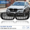 BMW X5 Glossy Black Front Kidney Grille (2014-2018)