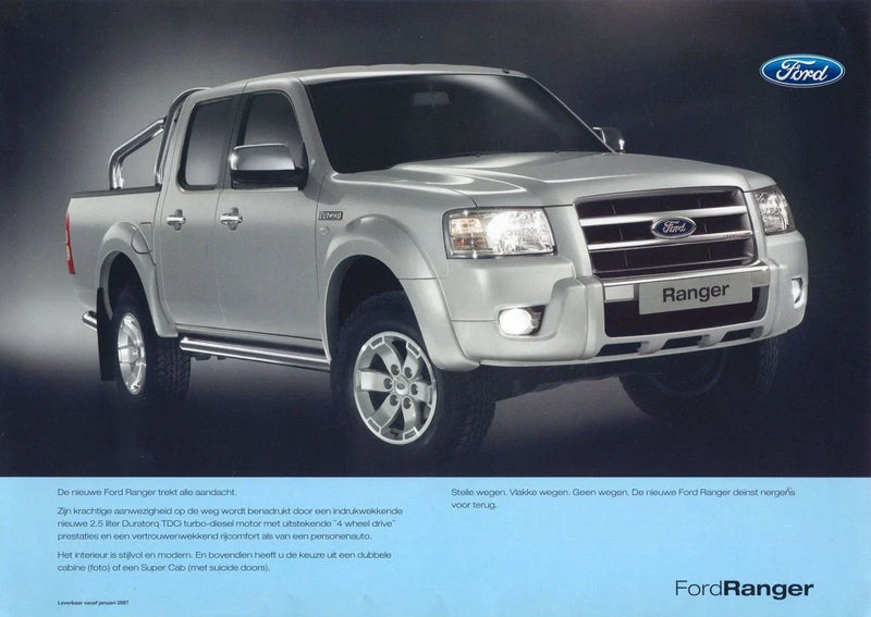 Ford Ranger, Mazda BT-50 Matte Black Outer Door Handles (2006-2011)