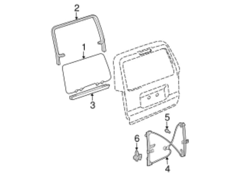TOYOTA 4RUNNER Tailgate Power Window Regulator (2003–2009)