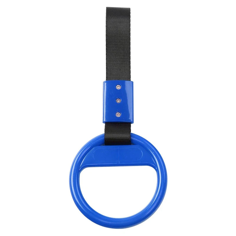 Train Bus Drift Tools PVC Plastic Black & Blue Round Ring Handle Strap