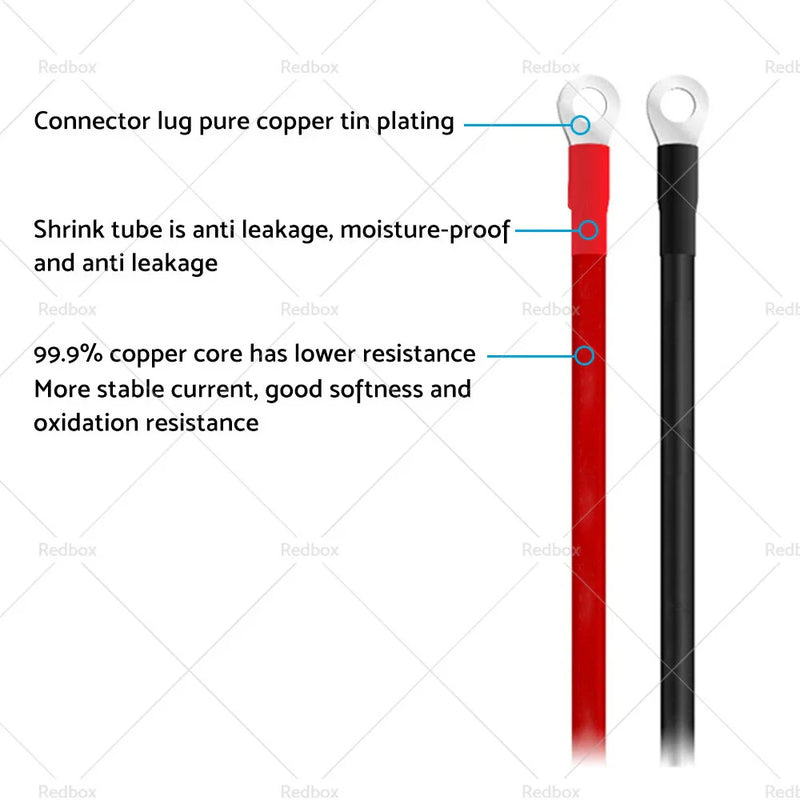 Car 12V Battery Connector Lead 100 Amp Cable & Lugs