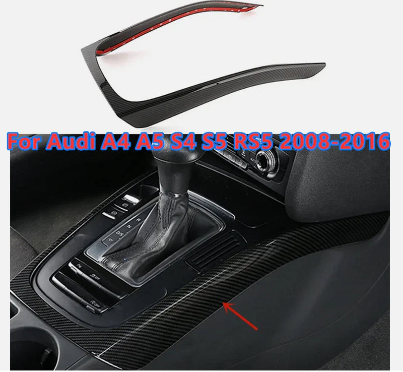 A4 A5 S4 S5 RS5 Carbon Fiber Center Console Gear Shift Frame Cover (2008–2016)