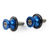 KAWASAKI ZX6R 8MM Blue Swingarm Spools Slider Stand Screws (2012-2021)