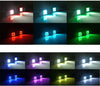 Car 3" Spot Cube Pods LED Work Lights w/Chasing RGB Angel Eyes