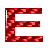 Car Badge Emblem Red Carbon Letter E Decal Stickers