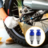 Motorcycle Screw M5x0.8 Fork Air Bleeder Valve Metal Blue 2 x Pcs