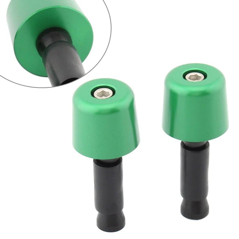 Universal Motorcycle 1in Green Handlebar Hand Grips & End Caps (N/A)
