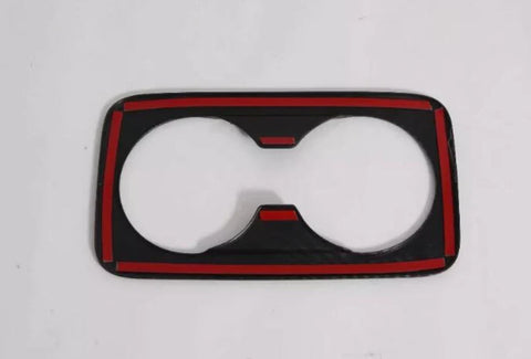 Kia Forte K3 Carbon Fiber Rear Water Cup Holder Frame Cover (2019-2021)