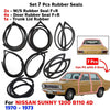 Weatherstrip Rubber Complete Set 7 Fits Datsun Sunny 1200 B110 4D SED 70-73 D05