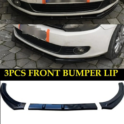 VW Golf Mk6 (2009-2013) x3 Pieces Front Bumper Lip Splitter Spoiler