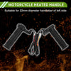 Motorcycle Heated Handlebar Grips Cover TPU ABS Metal Black