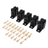 Automotive 5pcs Micro 60A 5-Pin Relay Socket with 25x Copper Terminals