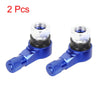 Motorcycle Scooter 2 x Aluminium Angled Tubeless Tire Valve Stem Blue