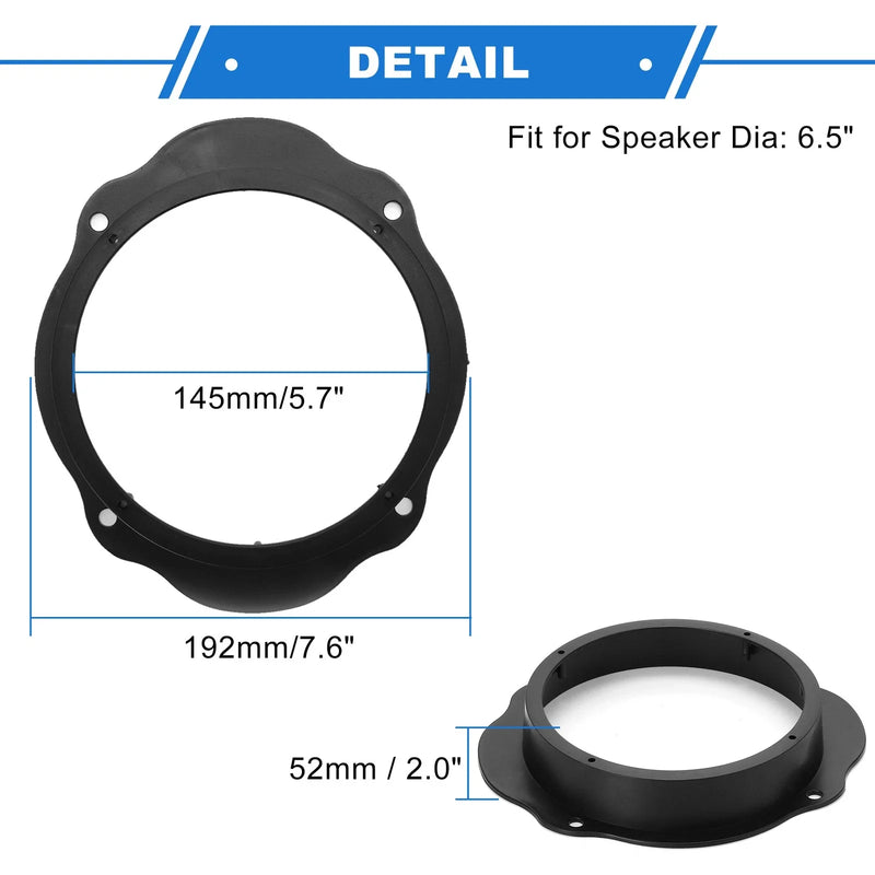 Ford C-Max 6.5" Tweeter Speakers 2 x Pcs Speaker Spacer Ring