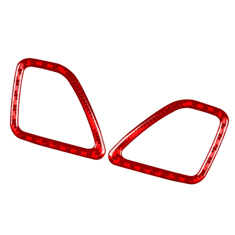 Jeep Cherokee Carbon Fiber Red Dashboard Air Vent Outlet Cover Trim (2014-2023)
