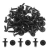 Car / Motorcycle 30 x Black Fastener Rivet Push Clip Retainer 6.5mm Hole Dia