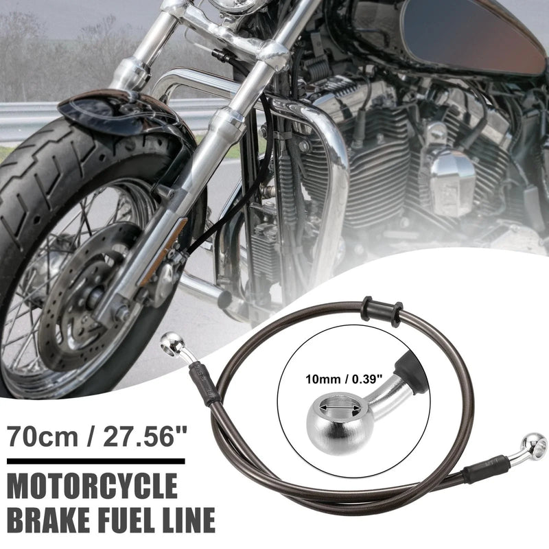 ATV Dirt Bike 70cm 27.56" Braided Brake Clutch Oil Hose