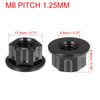 Bicycle Motorcycle 6pcs Titanium Alloy M8 Pitch 1.25mm Flange Bolt Nut