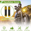 Motorcycle 7/8" 22mm Hand Grips End Covers Rubber Gold Tone