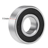 Deep Groove Ball Bearing 15x35x11mm Sealed Chrome Steel Bearing 2 x Pcs