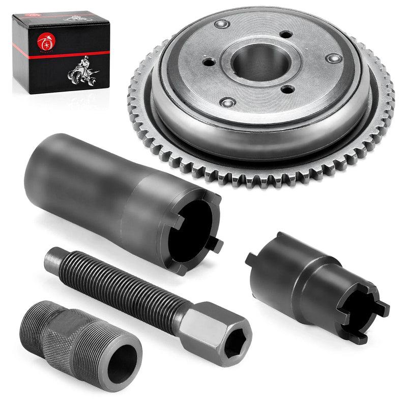 GY6 Scooter Magneto Flywheel Puller Tool + Starter Clutch (2006–2016)