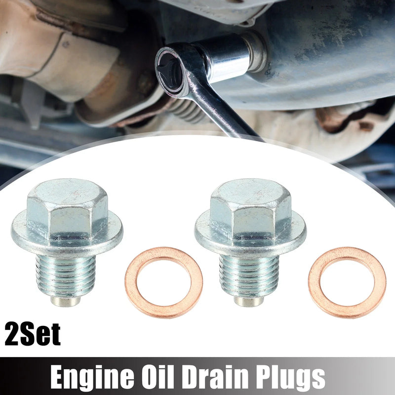 Toyota 2 x Set M12x1.25 Car Oil Drain Plug with Washer