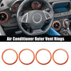 Chevrolet Camaro Orange 4 Pcs AC Outer Vent Ring Trim Covers (2016 - 2020)