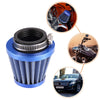Motorcycle 38mm Air Filter Cleaner Round Tapered Blue