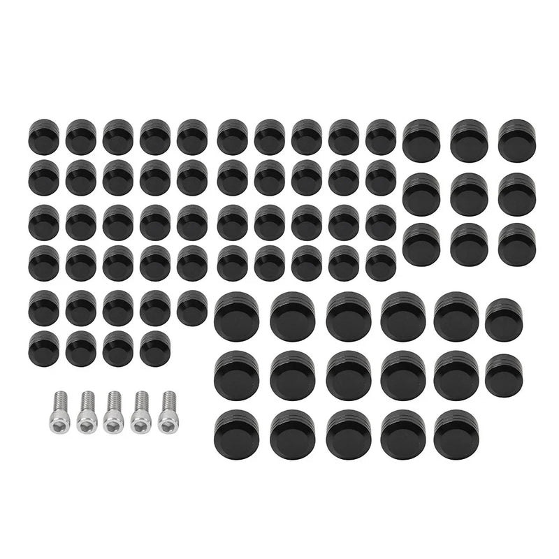 Harley Touring Road King Street Glide 75X Black Engine Bolt Caps (2007-2016)