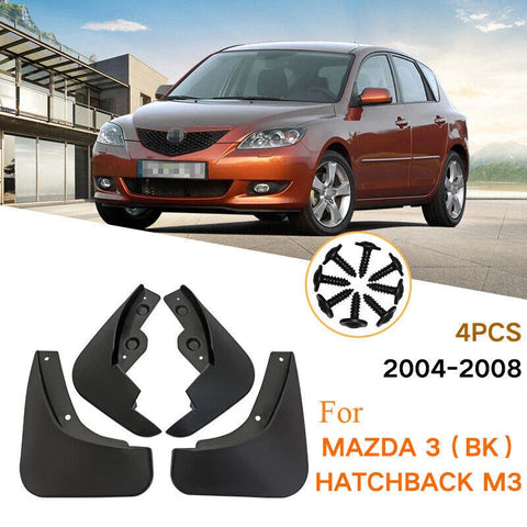 Mazda 3 Hatchback 4x Mud Flaps Splash Guards Fender Mudguards (2004–2008)