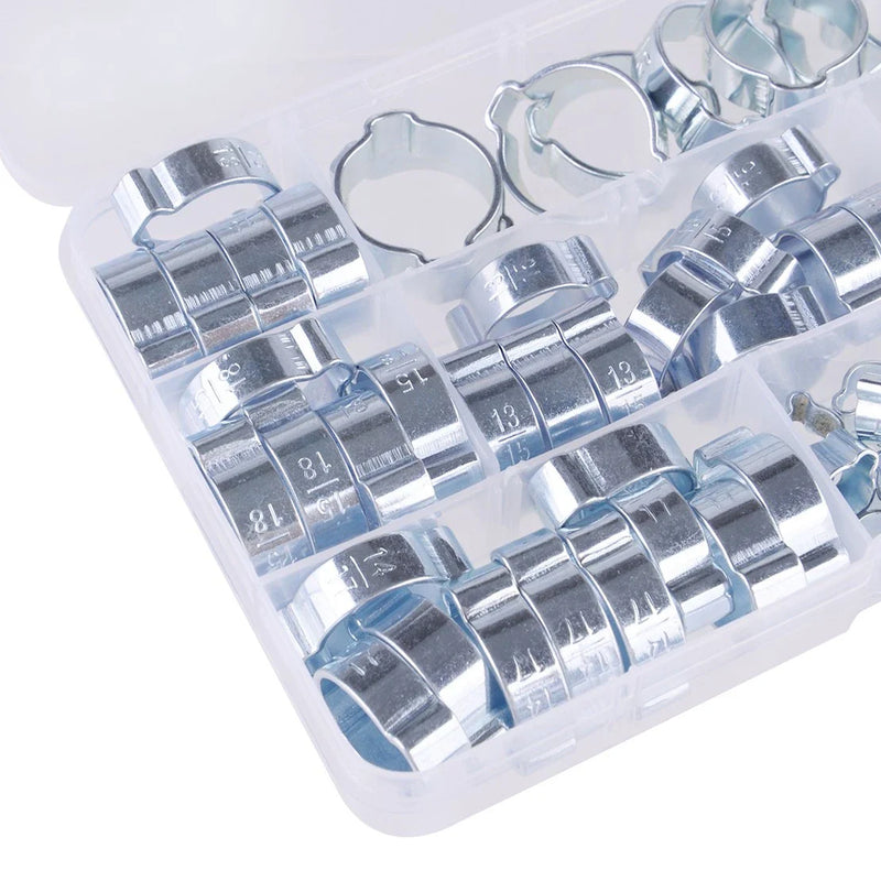 Doppelohrklemmen O Clips 80 x für Wasser Kraftstoff Luftschlauch Sortiment