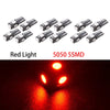 Car 12PC T10 Red LED Wedge Light Bulbs (W5W 194 168 2825 158 192)