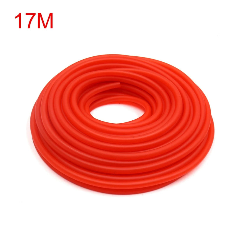 Motorcycle Scooter 17M Long 5mm Inner Dia Petrol Hose Oil Fuel Line Tube