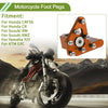 Honda CRF50 Footrests - Orange Motorcycle Foot Pegs (2004-2023)
