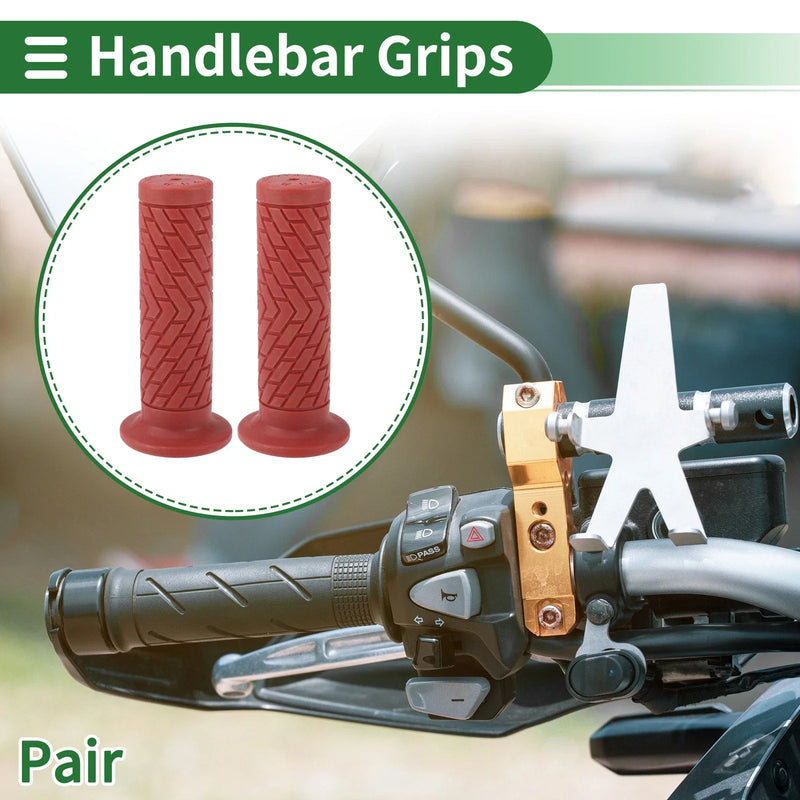 25mm Motorcycle Hand Grips Cover TPU Dark Red