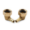Pipe Connectors 2 x Brass Hose Barb Fitting Elbow 6mm x G1/2