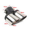 Universal Car Dual Stainless Steel Rear Exhaust Pipe Tail Muffler Tip