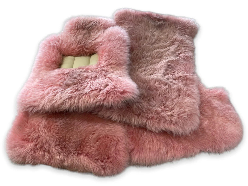 Rolls Royce Dawn Pink Genuine Sheepskin Floor Mats (2016-2019)