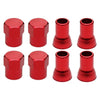 Audi A8 4 x Red Tire Valve Stem Caps & Sleeves (1997-2023)