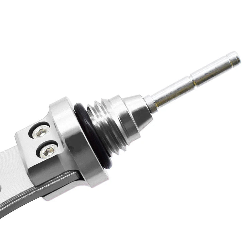 CNC Motorcycle Engine Oil Dipstick Cap Plug Level Gauge - Silver
