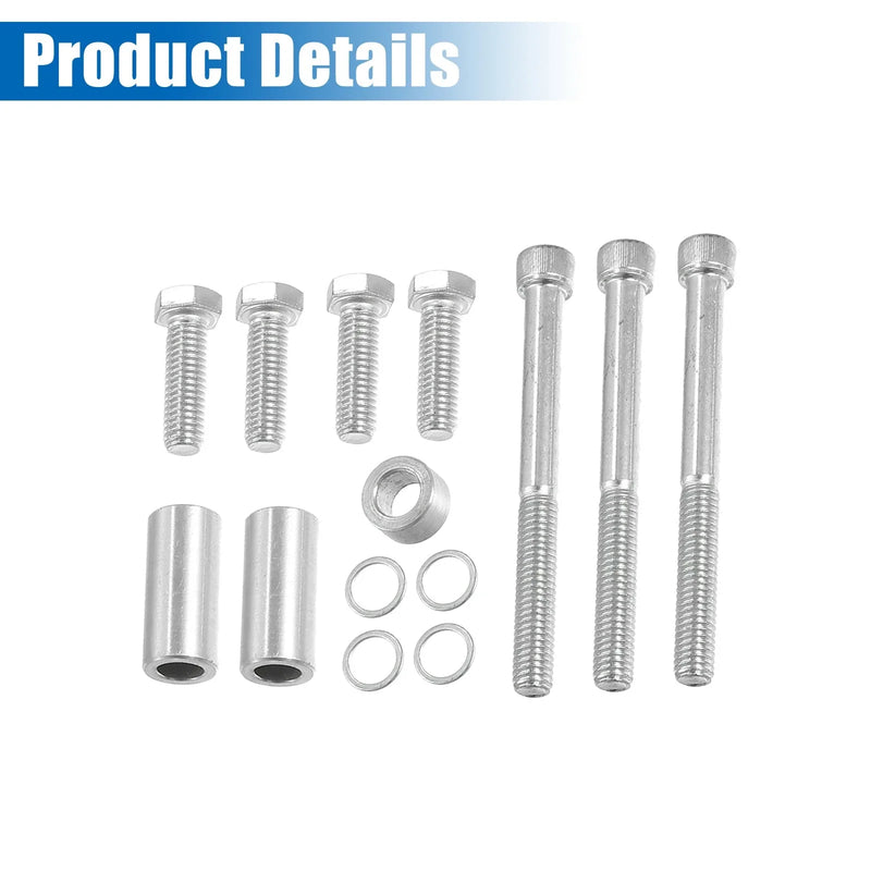 Chevy Silver Tone Power Steering Pump Bracket Adjustable Kit