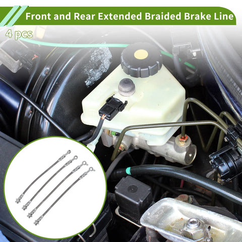 Nissan Patrol GQ Y60 4pcs Extended Braided Brake Line Hose (88-97)