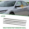 Honda Civic (2017-2020) Black Silver Tone 4pcs Weatherstrip Window Seal